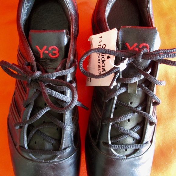 Y3-wm blk leather tennis shoes NWT